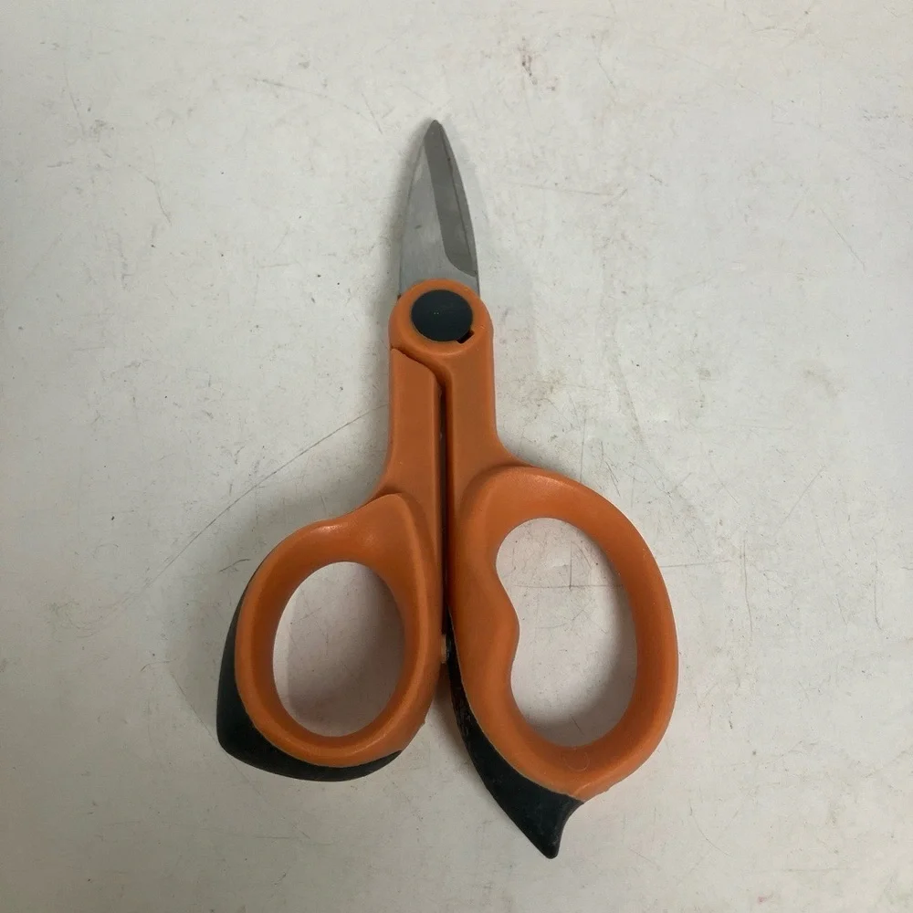 Scissors Orange Soft Grip Stainless Steel Blades Ergonomic‎ Office Craft